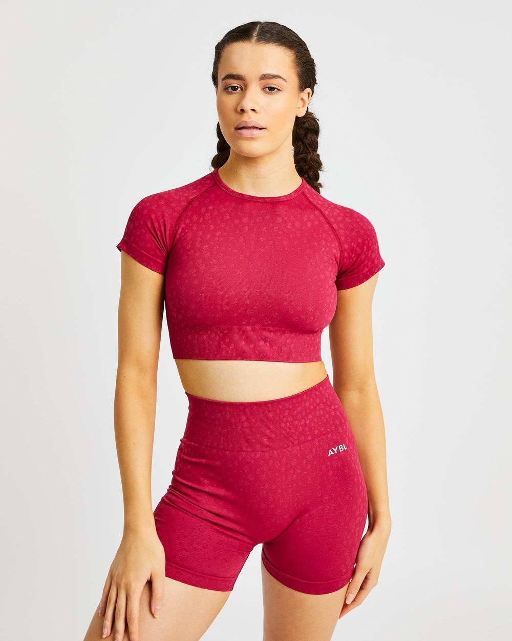 AYBL Evolve Speckle Seamless Crop Top Raspberry | 16CLATERZ