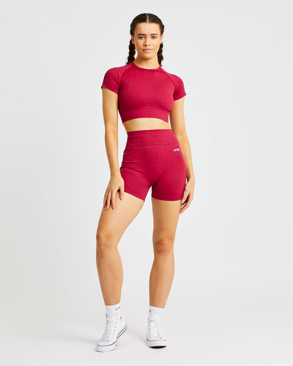 AYBL Evolve Speckle Seamless Crop Top Raspberry | 21BPVSYNU