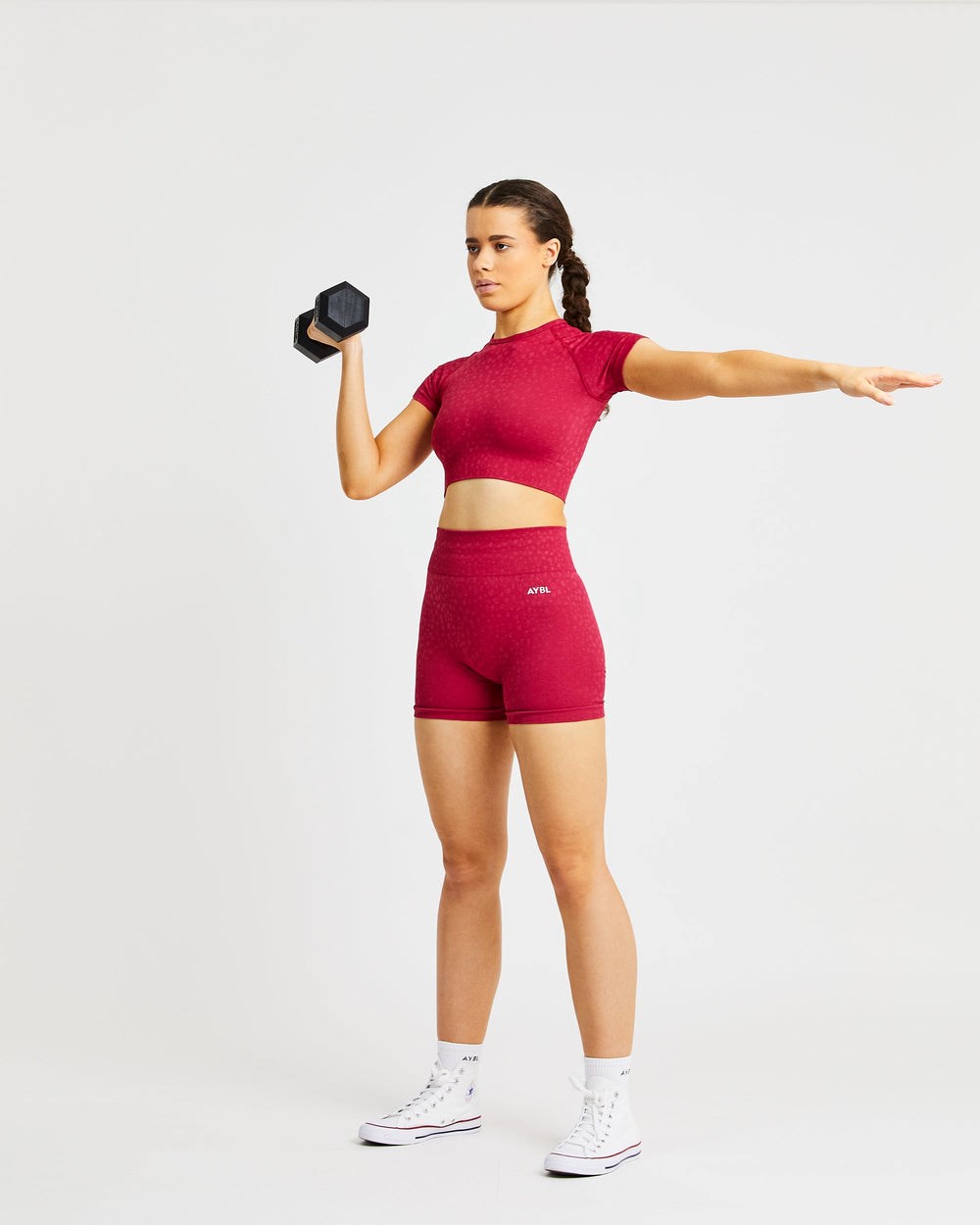 AYBL Evolve Speckle Seamless Crop Top Raspberry | 21BPVSYNU