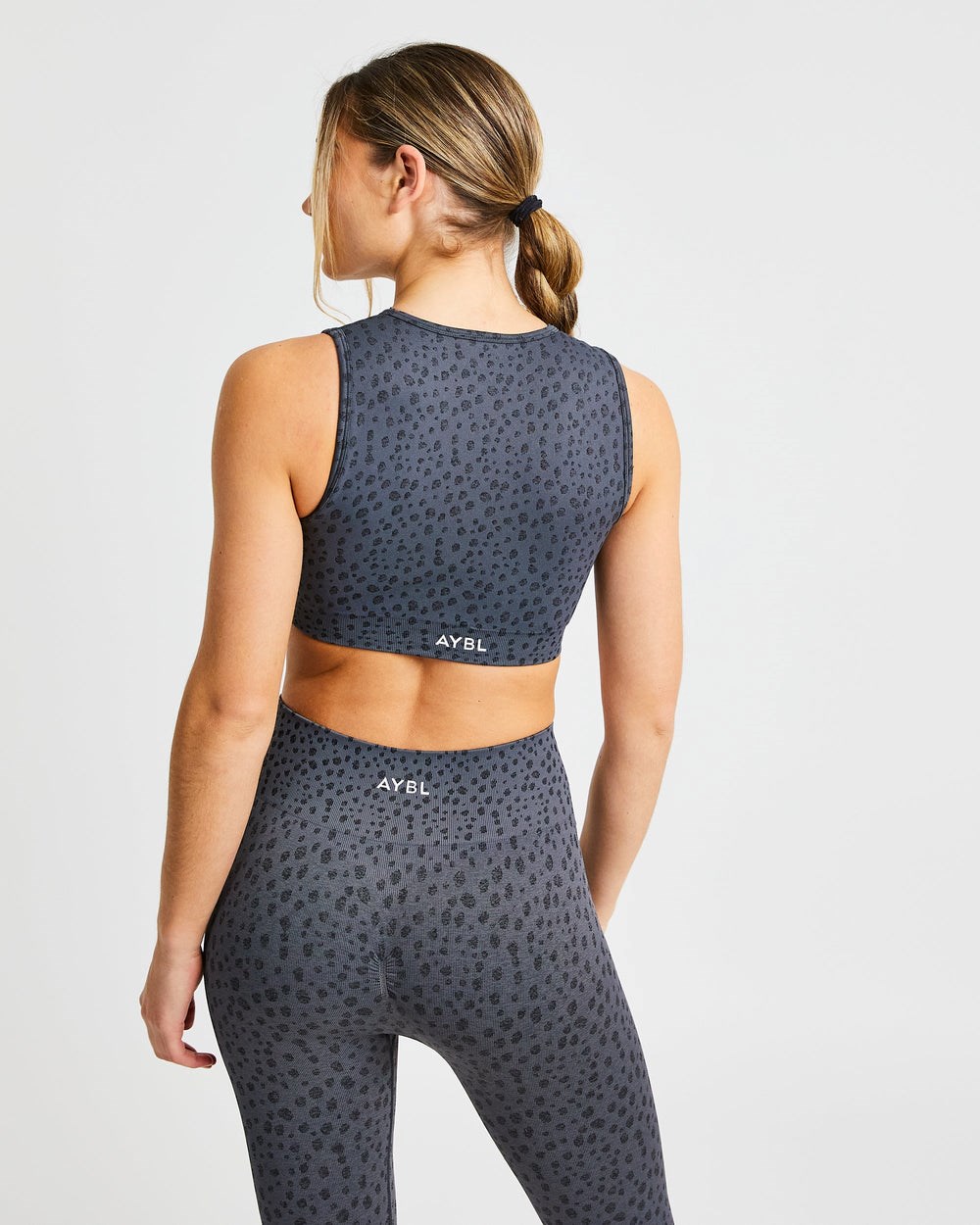 AYBL Evolve Speckle Seamless Crop Vest Charcoal | 70MLTEDSR