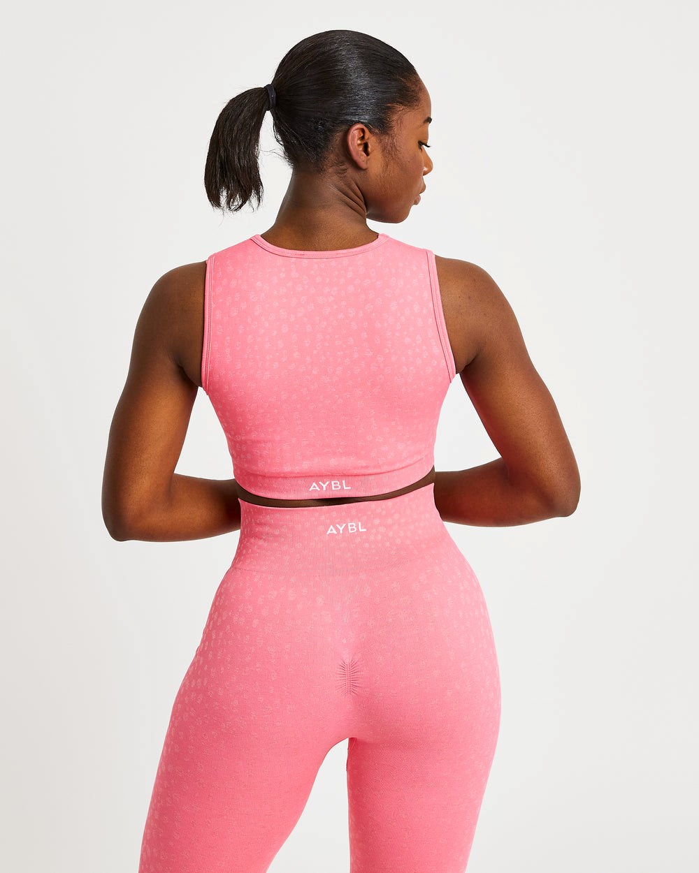 AYBL Evolve Speckle Seamless Crop Vest Koralove Ruzove | 69OPVMJDZ