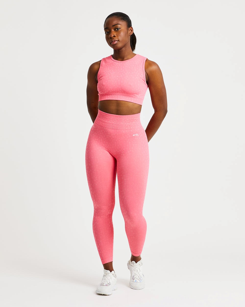 AYBL Evolve Speckle Seamless Crop Vest Koralove Ruzove | 69OPVMJDZ