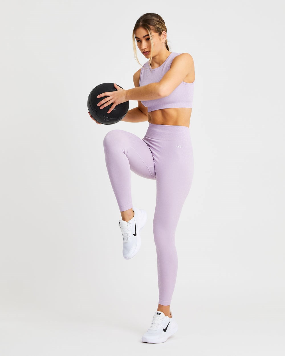 AYBL Evolve Speckle Seamless Crop Vest Lilac | 72URFOXPM