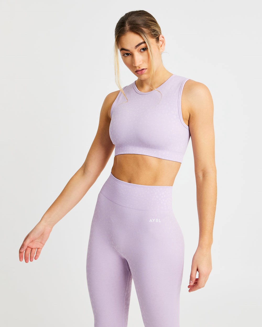 AYBL Evolve Speckle Seamless Crop Vest Lilac | 72URFOXPM