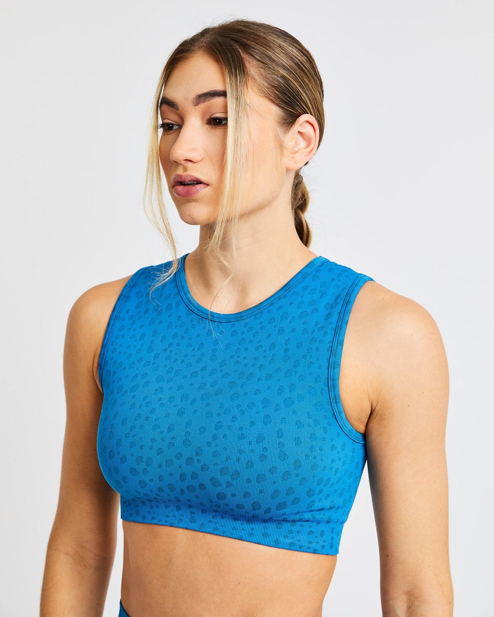 AYBL Evolve Speckle Seamless Crop Vest Modre | 80BLDOHFE