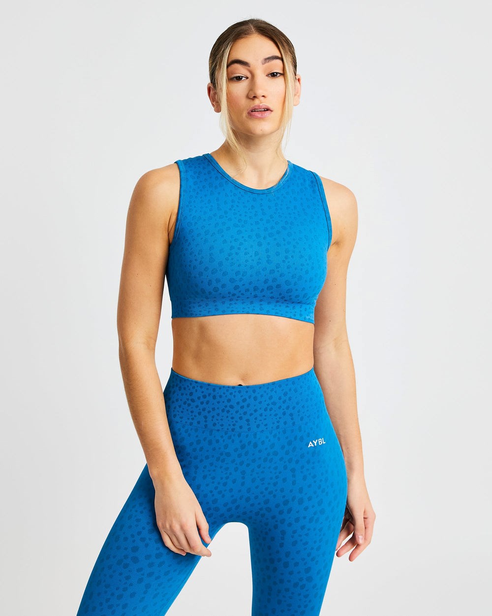 AYBL Evolve Speckle Seamless Crop Vest Modre | 80BLDOHFE