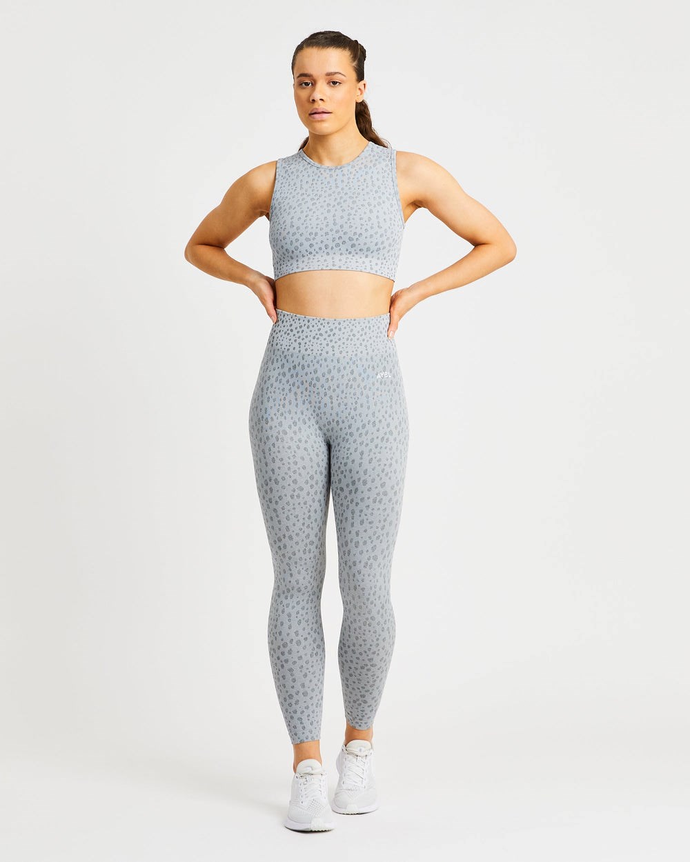 AYBL Evolve Speckle Seamless Crop Vest Svetlo Siva | 04MHDGXKU