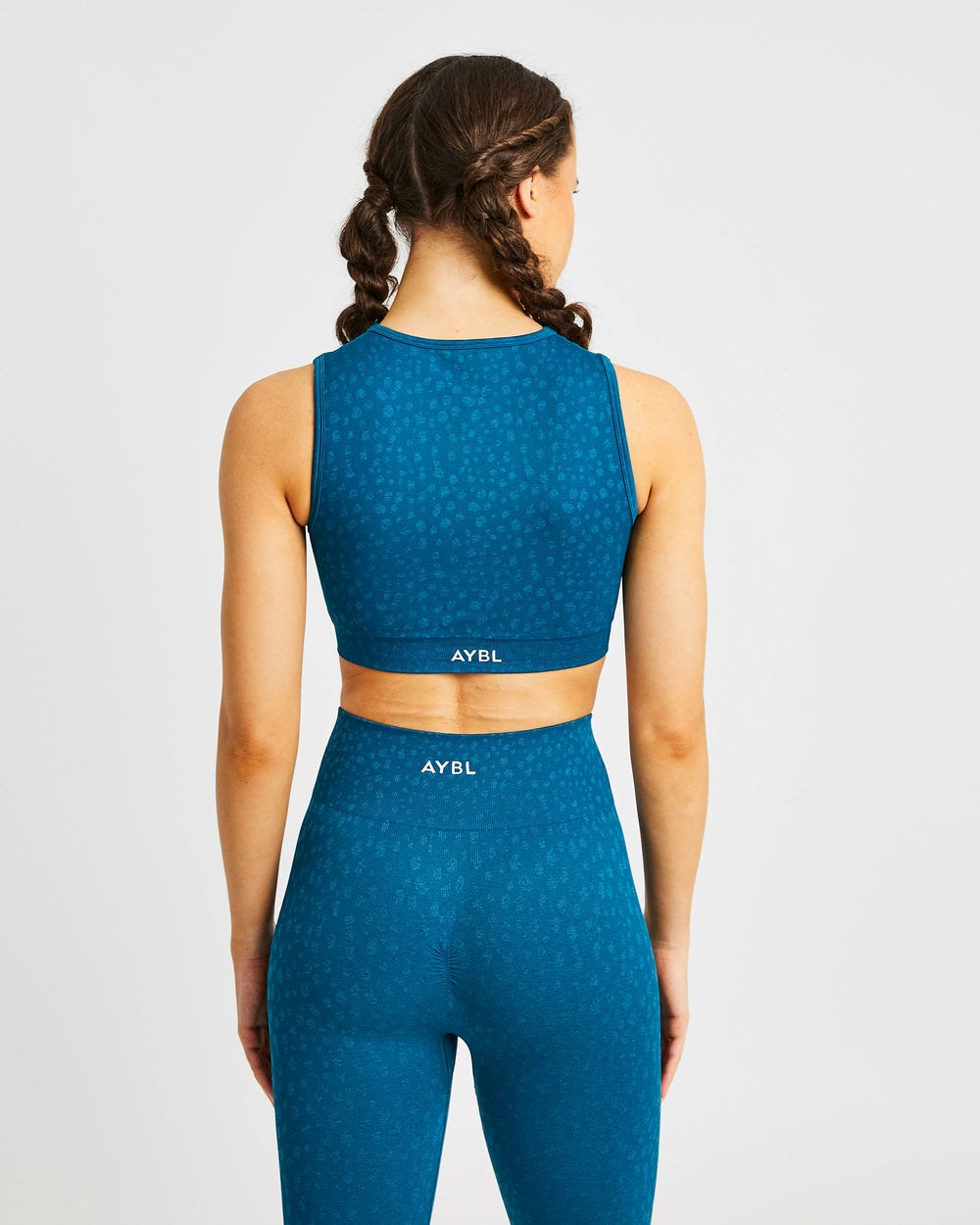 AYBL Evolve Speckle Seamless Crop Vest Teal | 14JURDEMZ