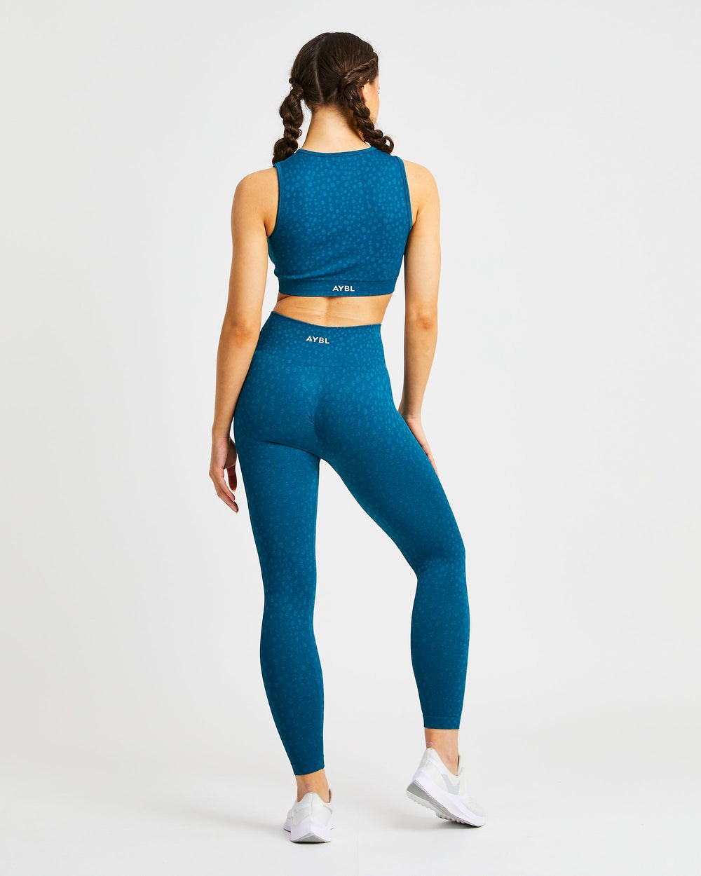 AYBL Evolve Speckle Seamless Crop Vest Teal | 14JURDEMZ