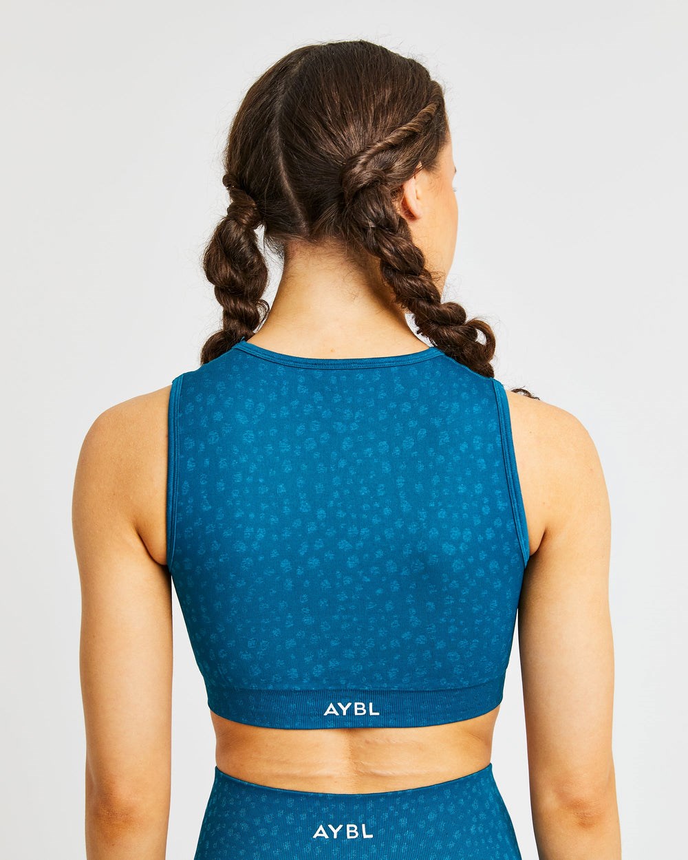 AYBL Evolve Speckle Seamless Crop Vest Teal | 14JURDEMZ