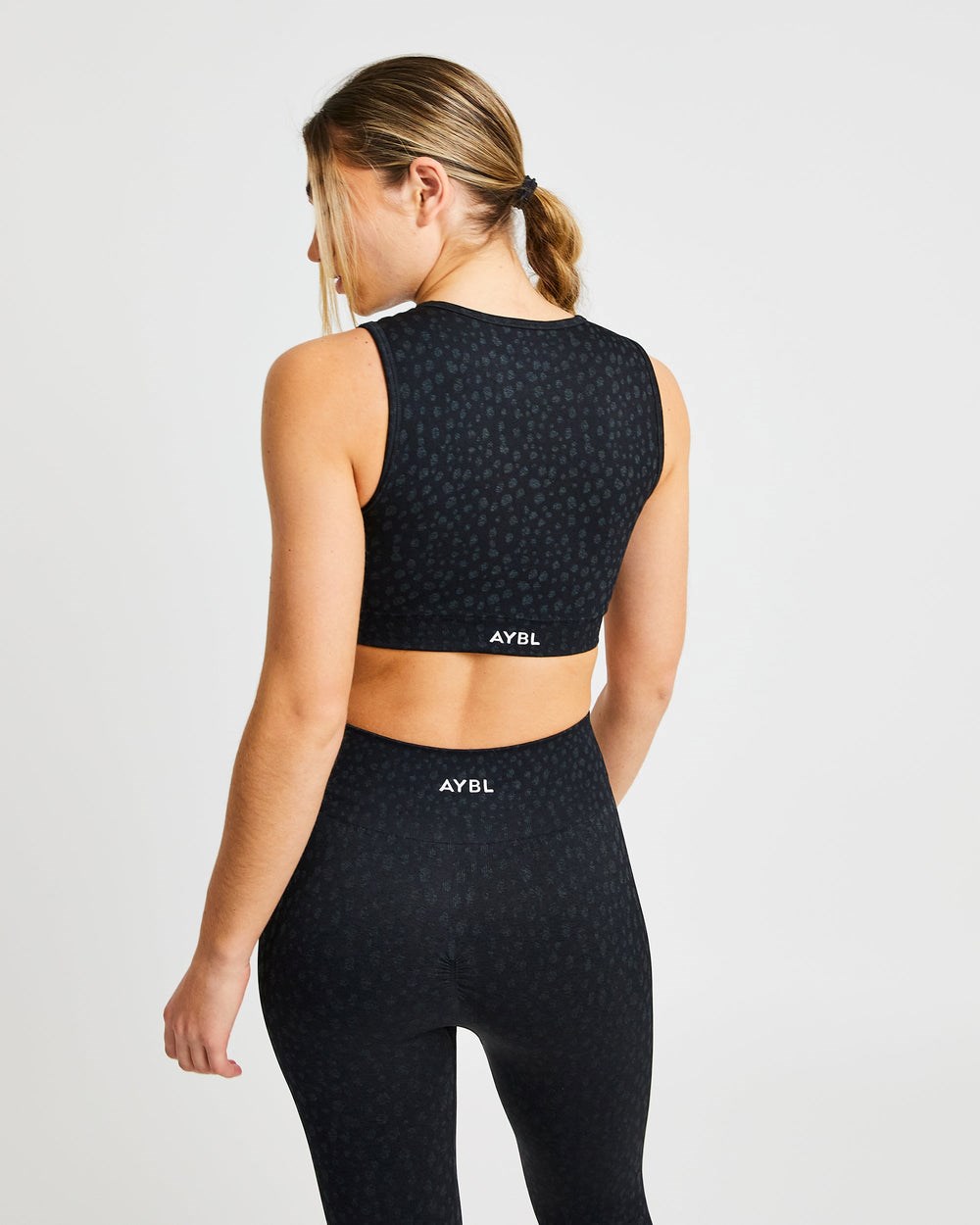 AYBL Evolve Speckle Seamless Crop Vest Čierne | 43CVPRGWA