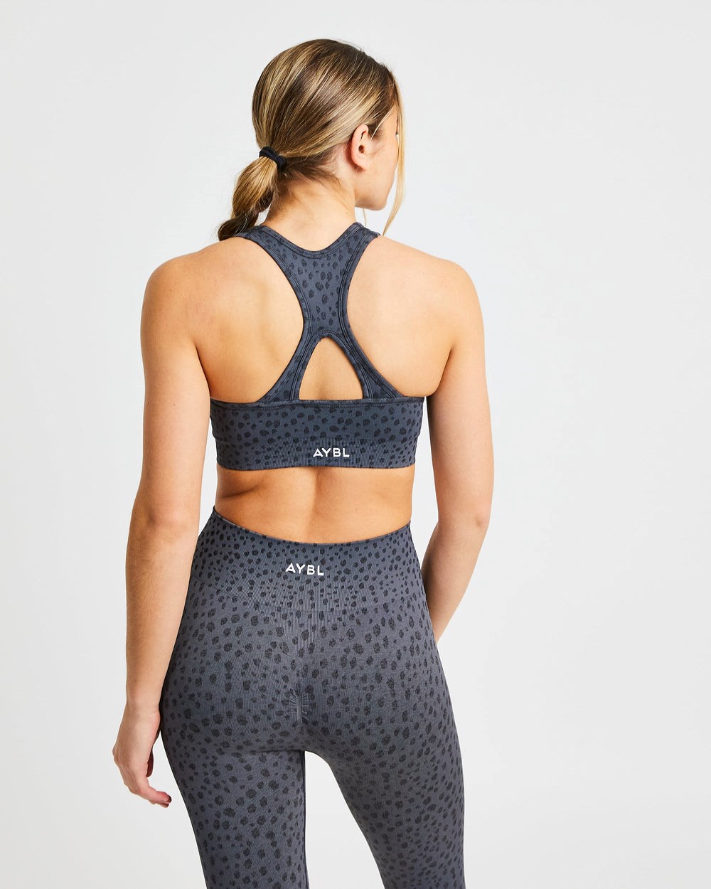 AYBL Evolve Speckle Seamless Sports Bra Charcoal | 18WNGUZSF