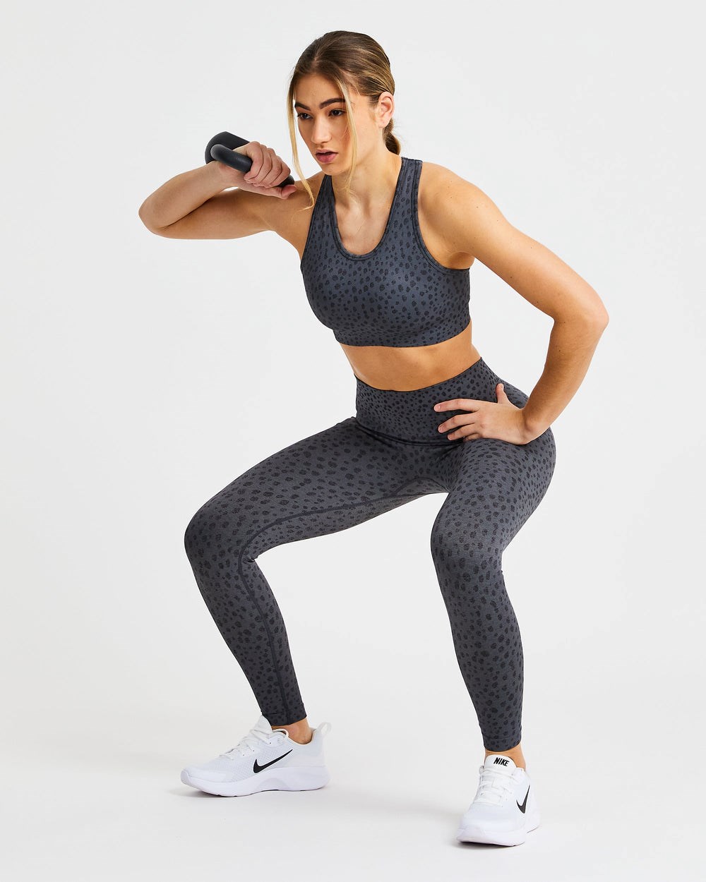 AYBL Evolve Speckle Seamless Sports Bra Charcoal | 18WNGUZSF