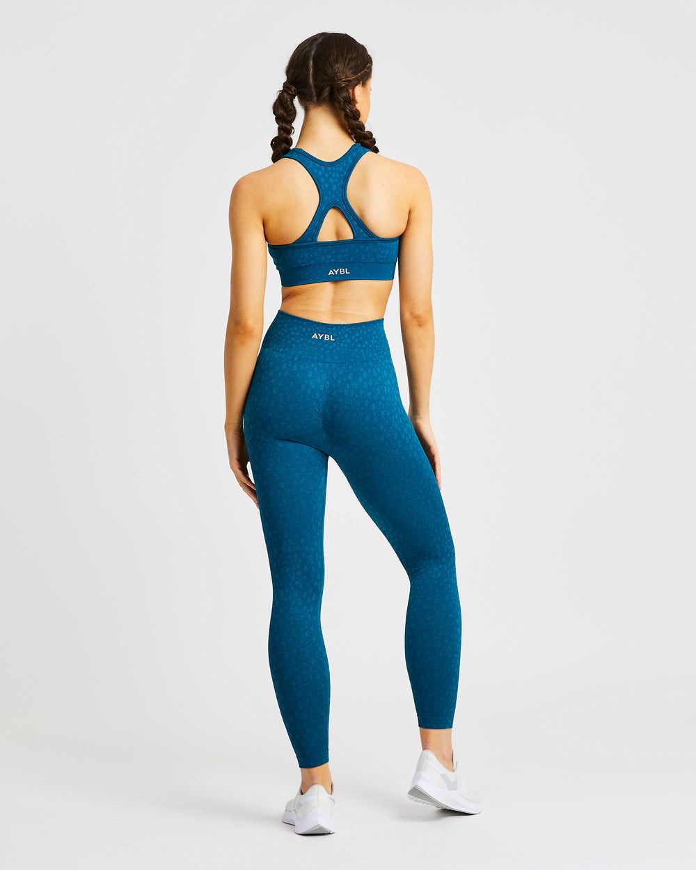 AYBL Evolve Speckle Seamless Sports Bra Teal | 27HXKMJIT