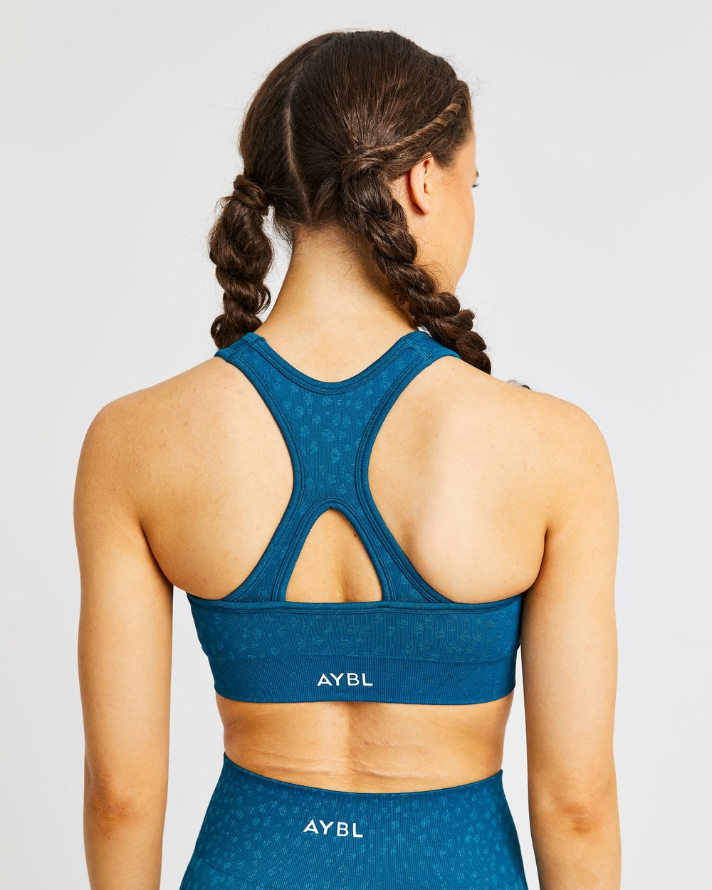 AYBL Evolve Speckle Seamless Sports Bra Teal | 27HXKMJIT