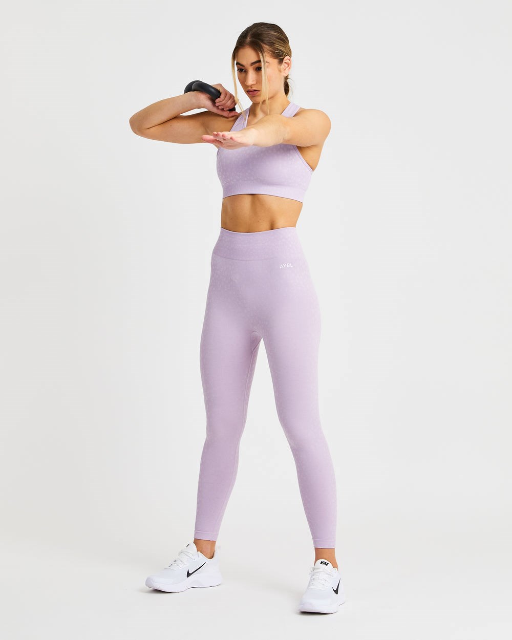 AYBL Evolve Speckle Seamless Sports Bra Lilac | 76WMGPTXB