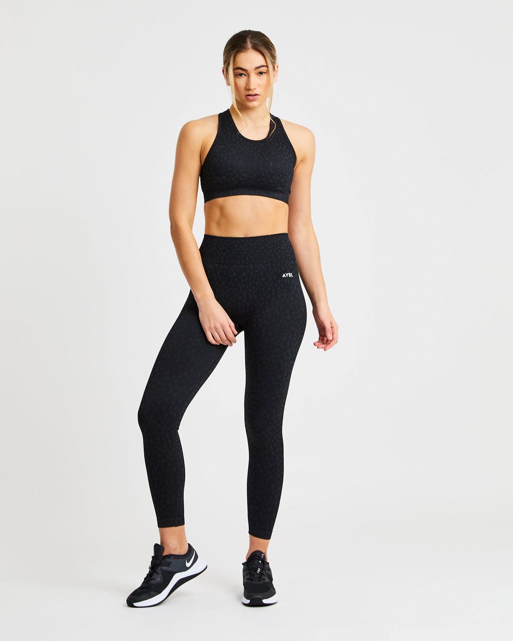 AYBL Evolve Speckle Seamless Sports Bra Čierne | 89MWHLBZY