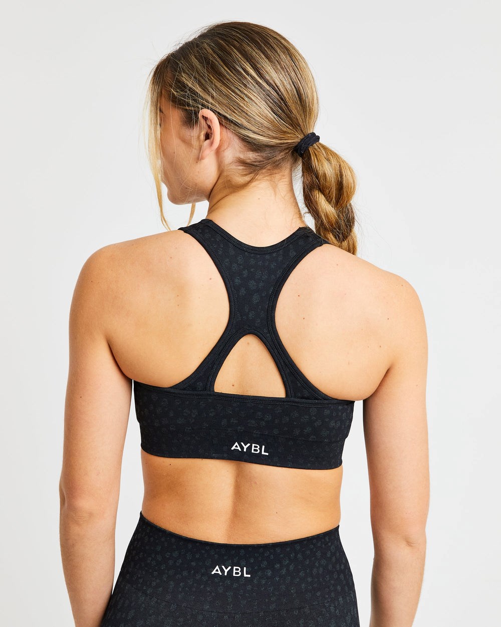 AYBL Evolve Speckle Seamless Sports Bra Čierne | 89MWHLBZY