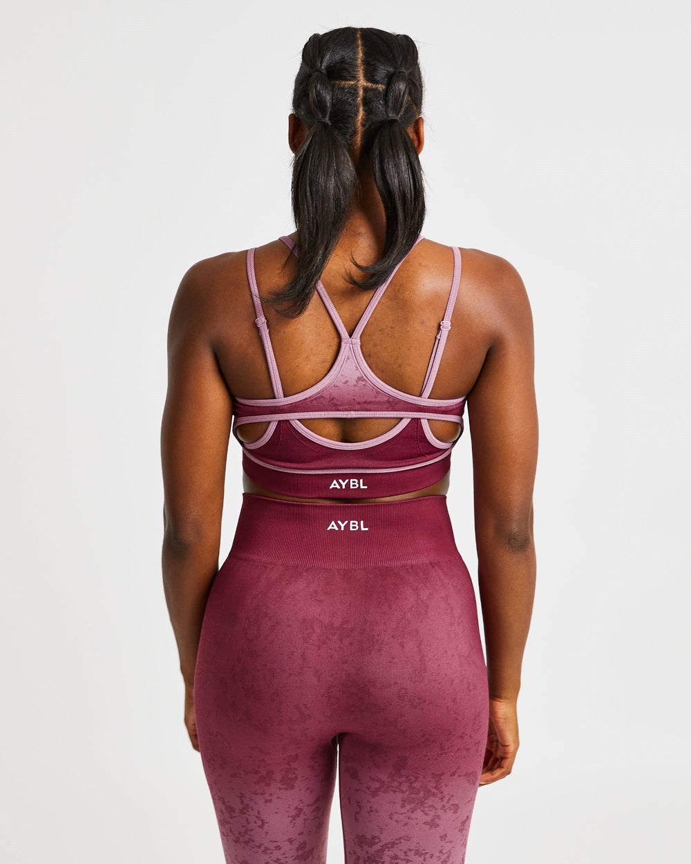 AYBL Flare Seamless Sports Bra Plum | 45PIJSDNO