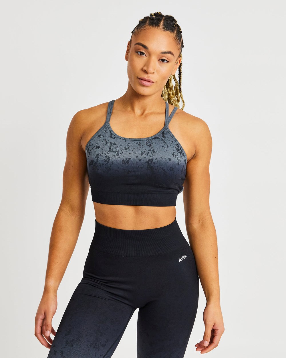 AYBL Flare Seamless Sports Bra Čierne | 03NCTDKYJ