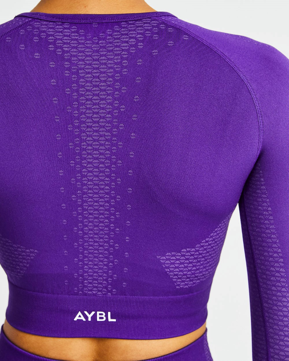 AYBL Ignite Seamless Long Sleeve Crop Top Nachový | 24UDNOSHV