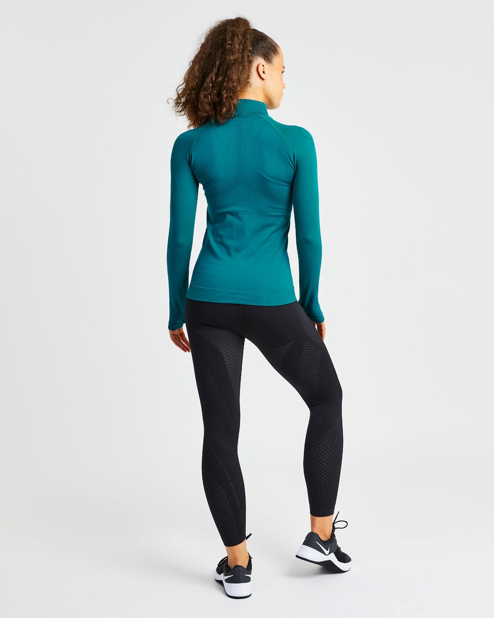 AYBL Ignite Seamless Zip Jacket Hyper Teal | 48YTMJCER