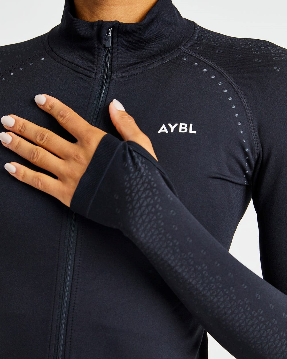 AYBL Ignite Seamless Zip Jacket Čierne | 86WTBXYMA