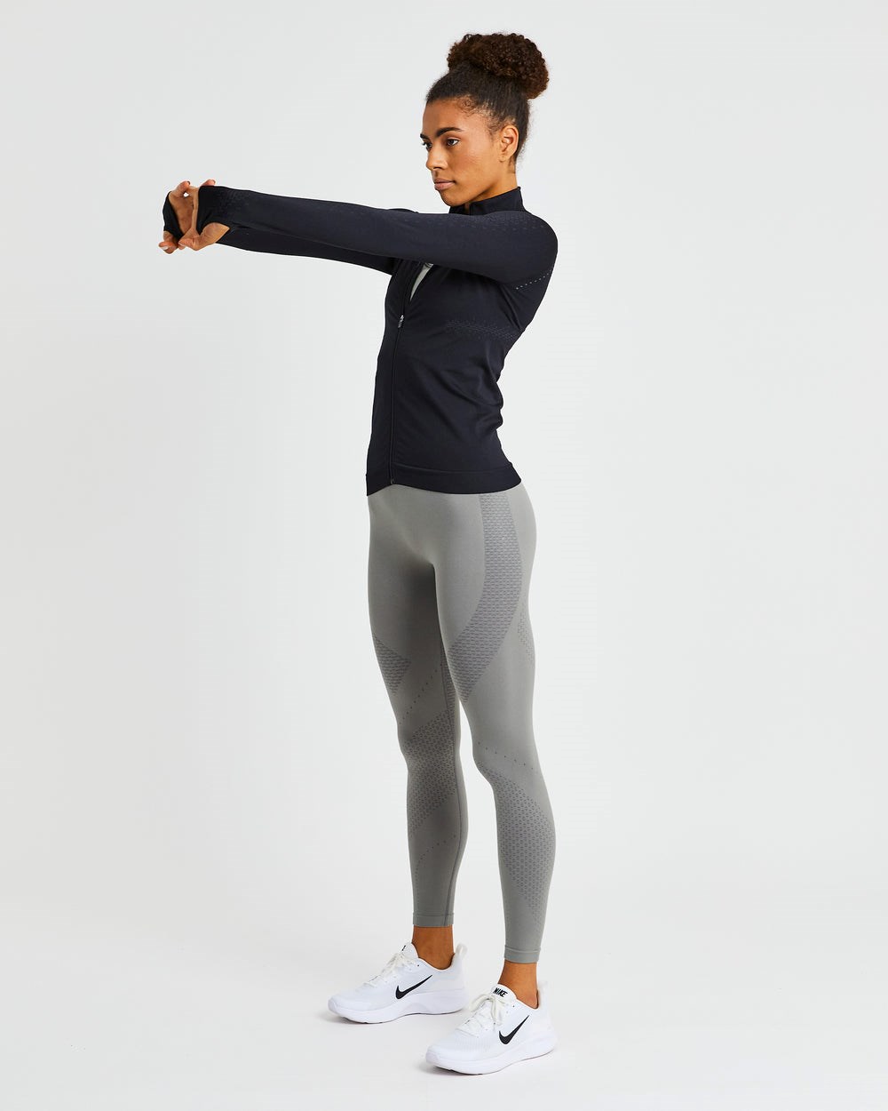 AYBL Ignite Seamless Zip Jacket Čierne | 86WTBXYMA