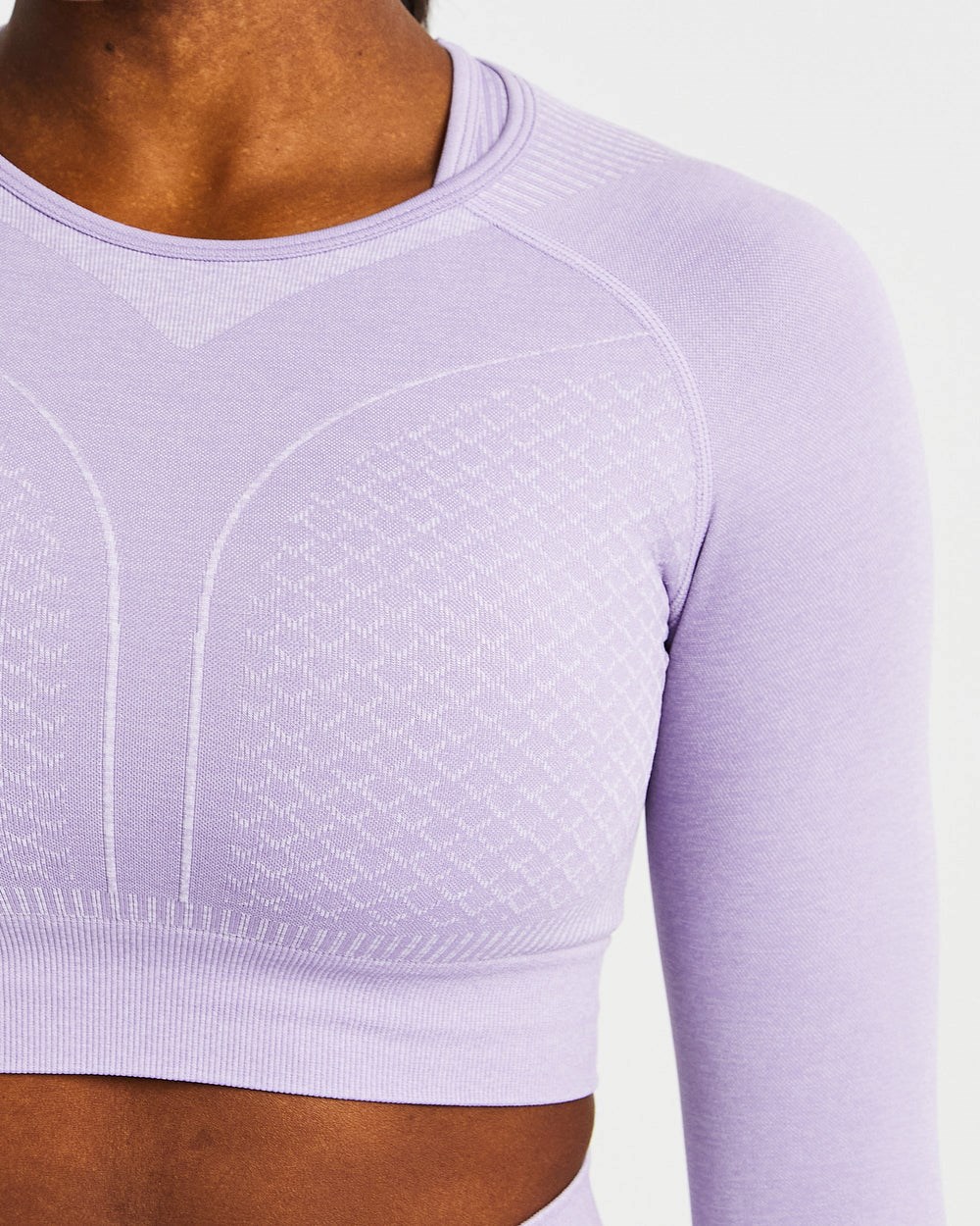 AYBL Impact Seamless Long Sleeve Crop Top Lilac | 91BMVYAEZ