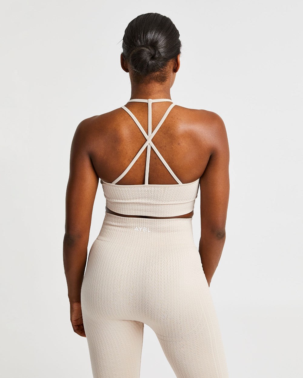 AYBL Luxe Seamless Crop Tank Top Sand | 40ICDVGJH