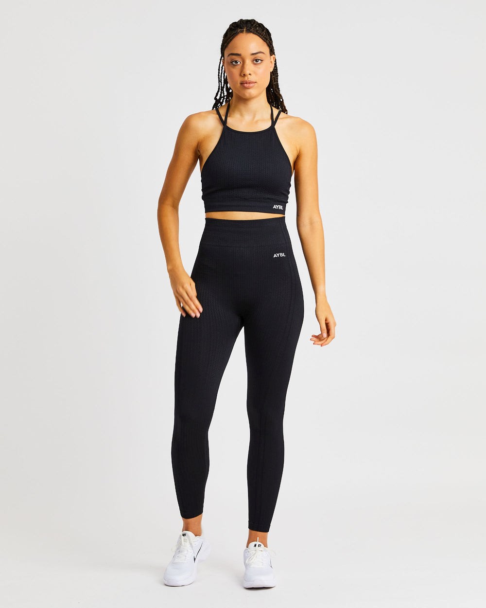 AYBL Luxe Seamless Crop Tank Top Čierne | 04ILDURSW