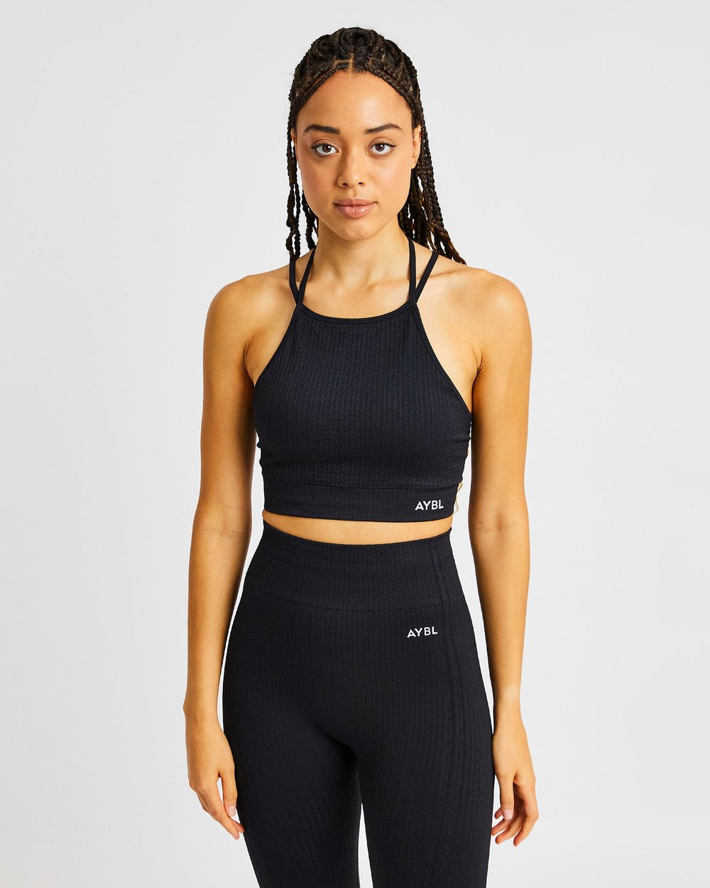 AYBL Luxe Seamless Crop Tank Top Čierne | 04ILDURSW