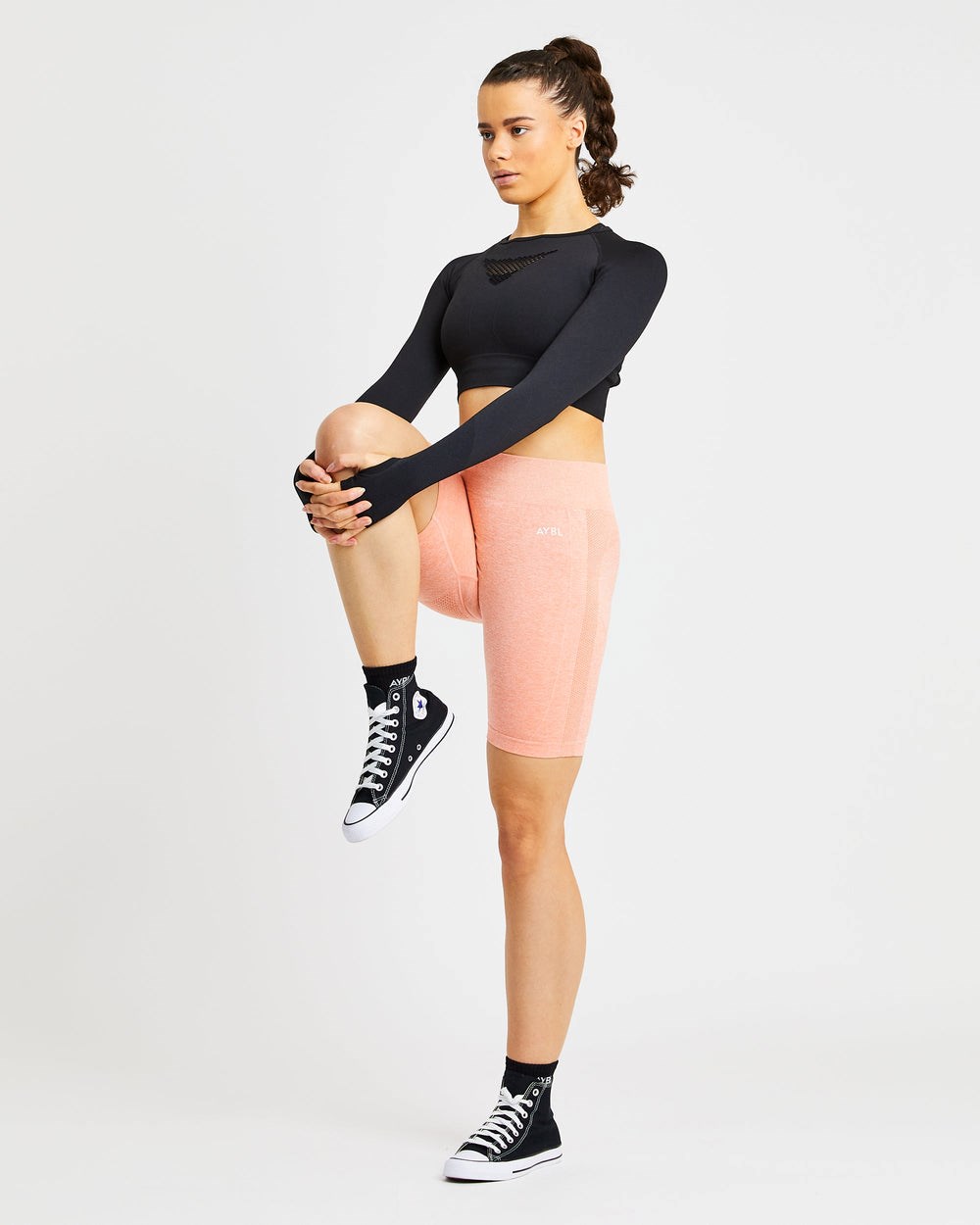 AYBL Motion Seamless Cycling Shorts Peach Marl | 87JBVAXWZ