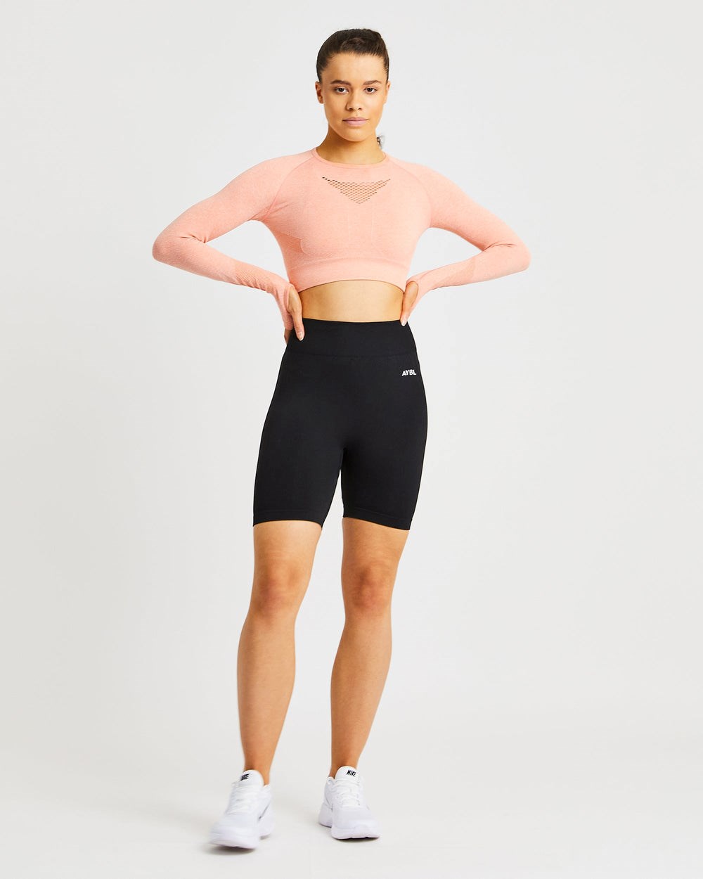 AYBL Motion Seamless Cycling Shorts Čierne | 98OHRJMZI