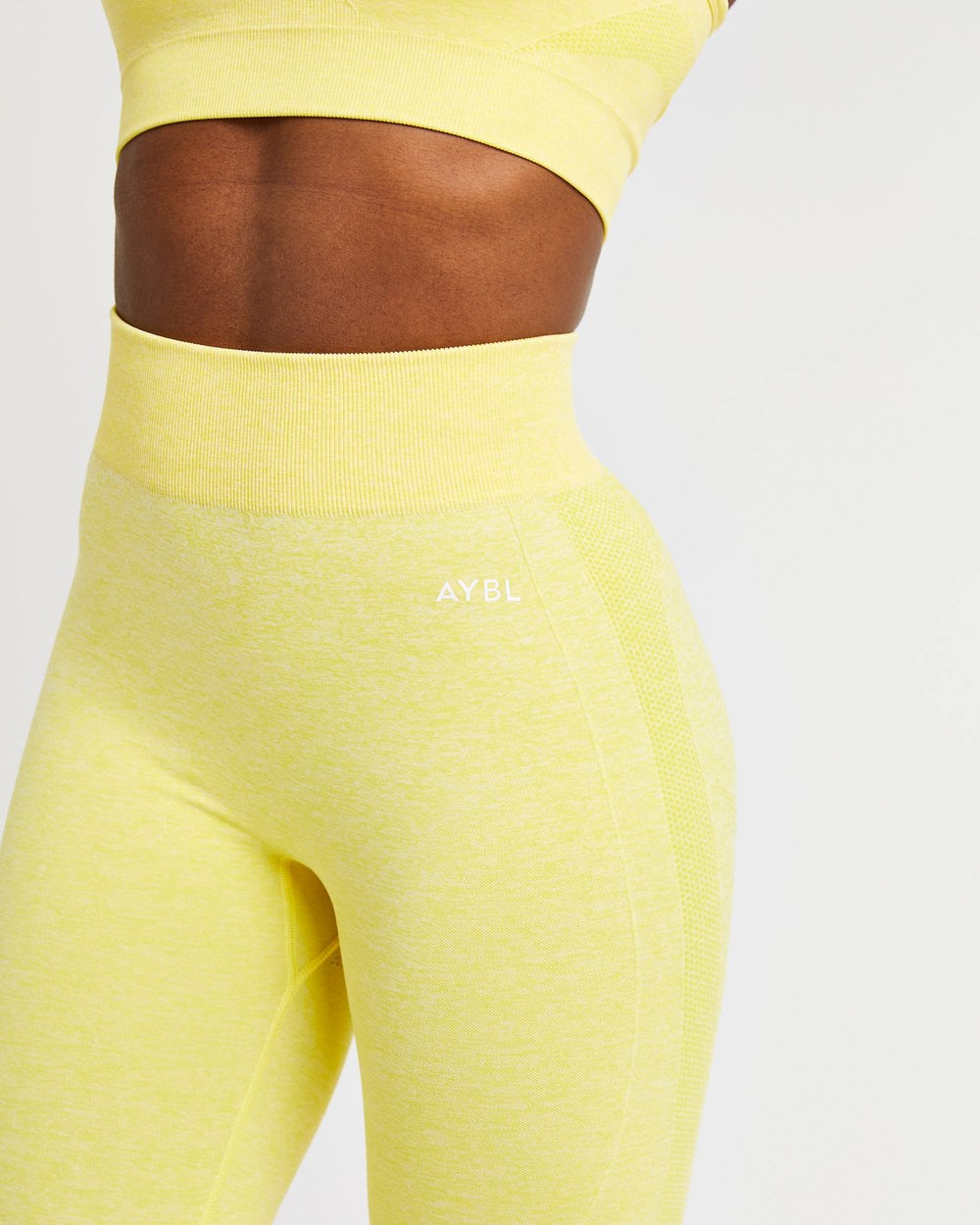 AYBL Motion Seamless Leggings Žlté | 90LWCMSGT