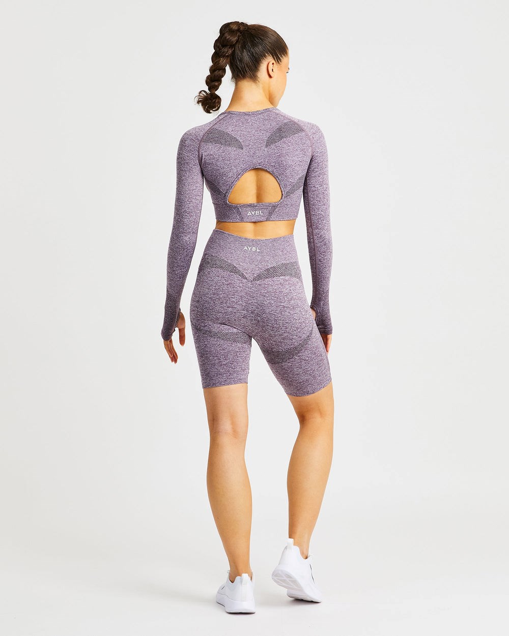 AYBL Motion Seamless Long Sleeve Crop Top Nachový | 25CAZYBDQ