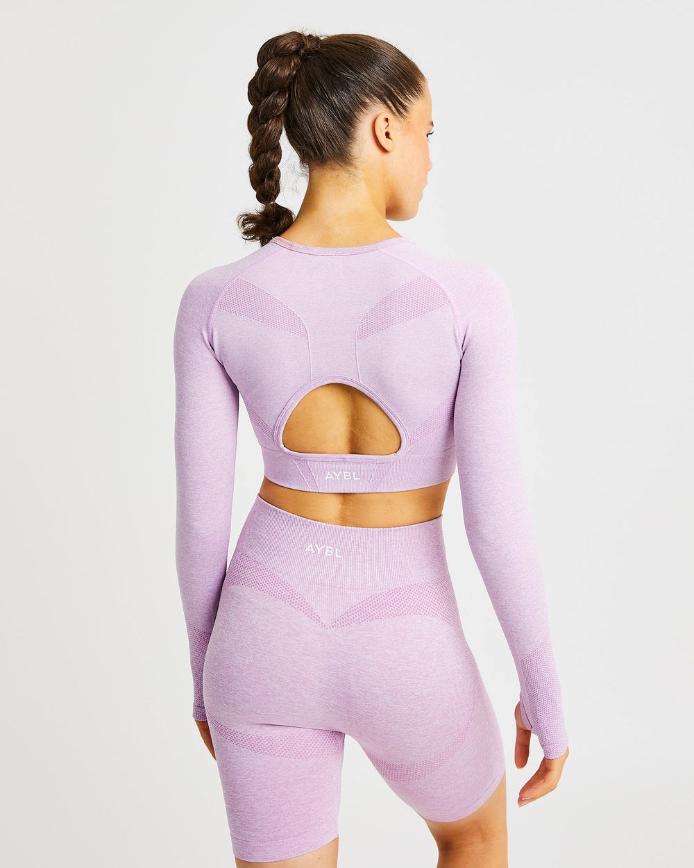 AYBL Motion Seamless Long Sleeve Crop Top Ruzove | 37CPKHWGZ