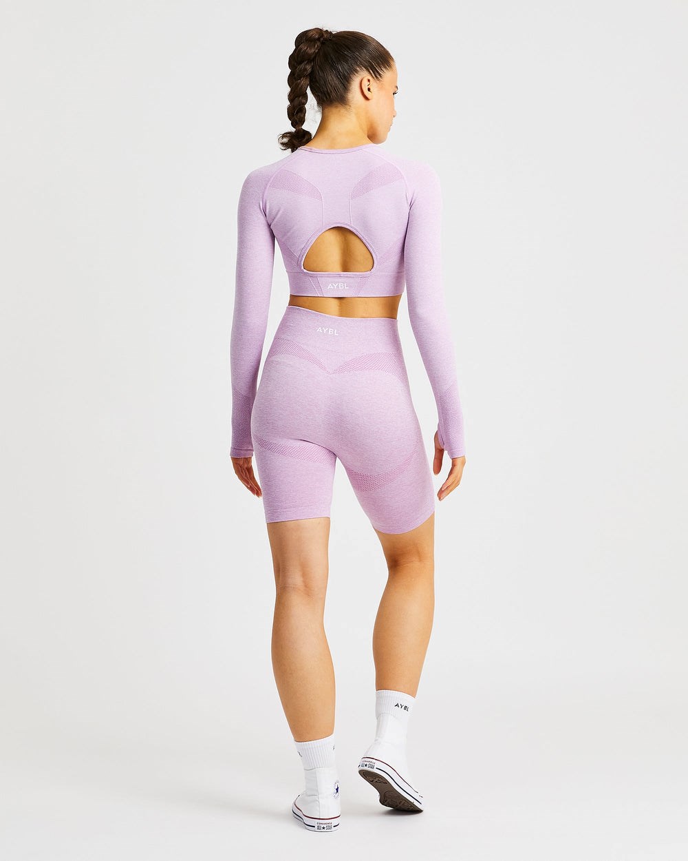 AYBL Motion Seamless Long Sleeve Crop Top Ruzove | 37CPKHWGZ