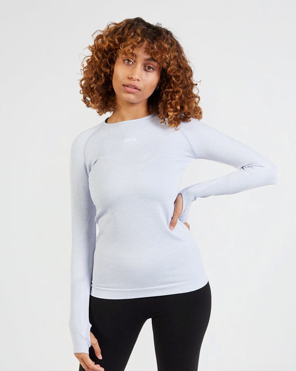 AYBL Motion Seamless Long Sleeve Top Modre | 04GUHVILM