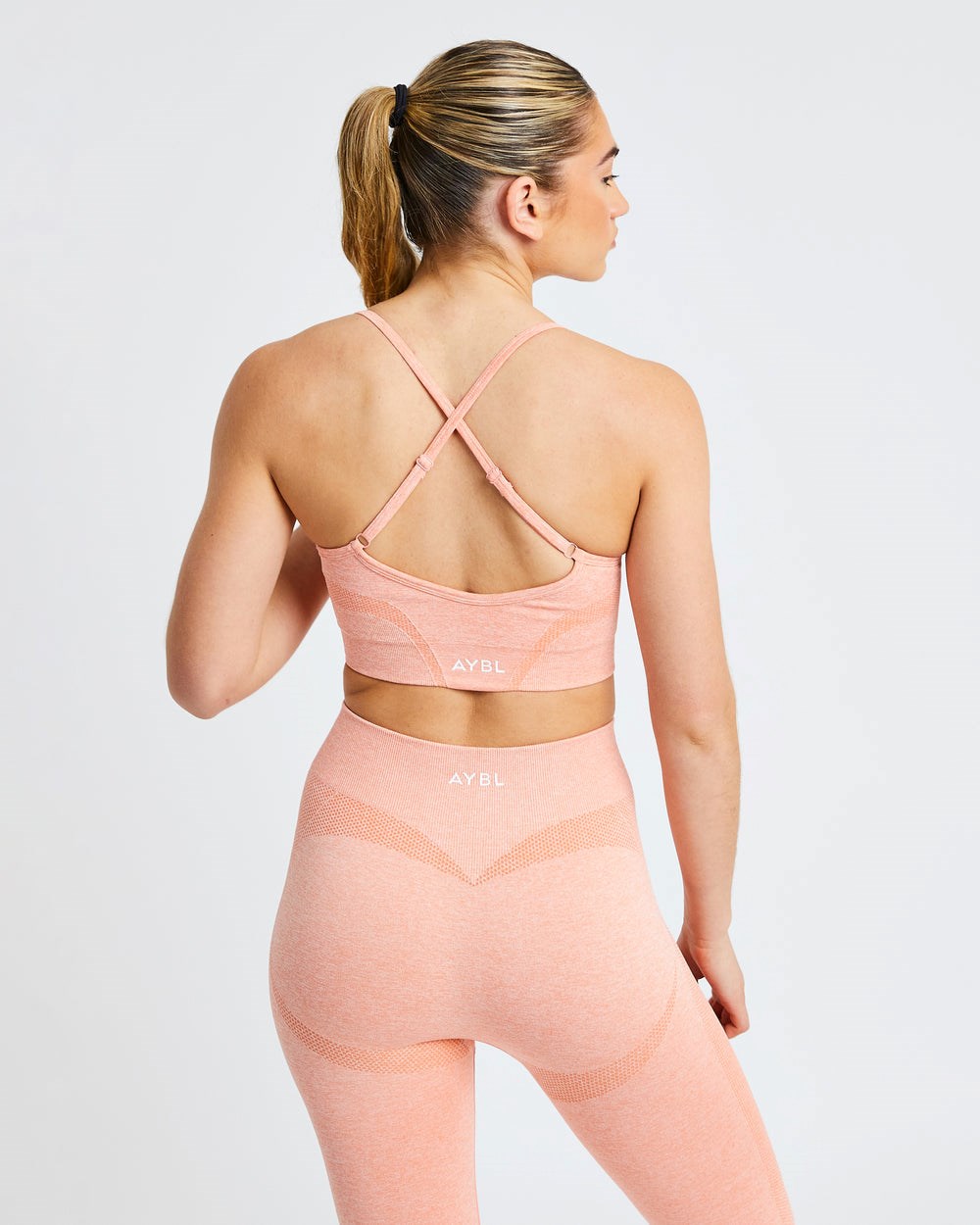 AYBL Motion Seamless Sports Bra Peach Marl | 05MDTVULN