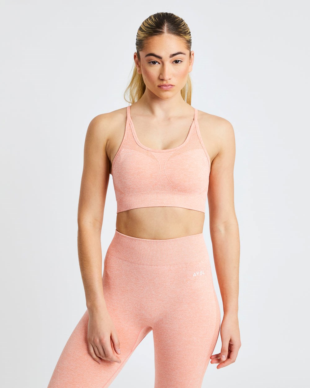 AYBL Motion Seamless Sports Bra Peach Marl | 05MDTVULN