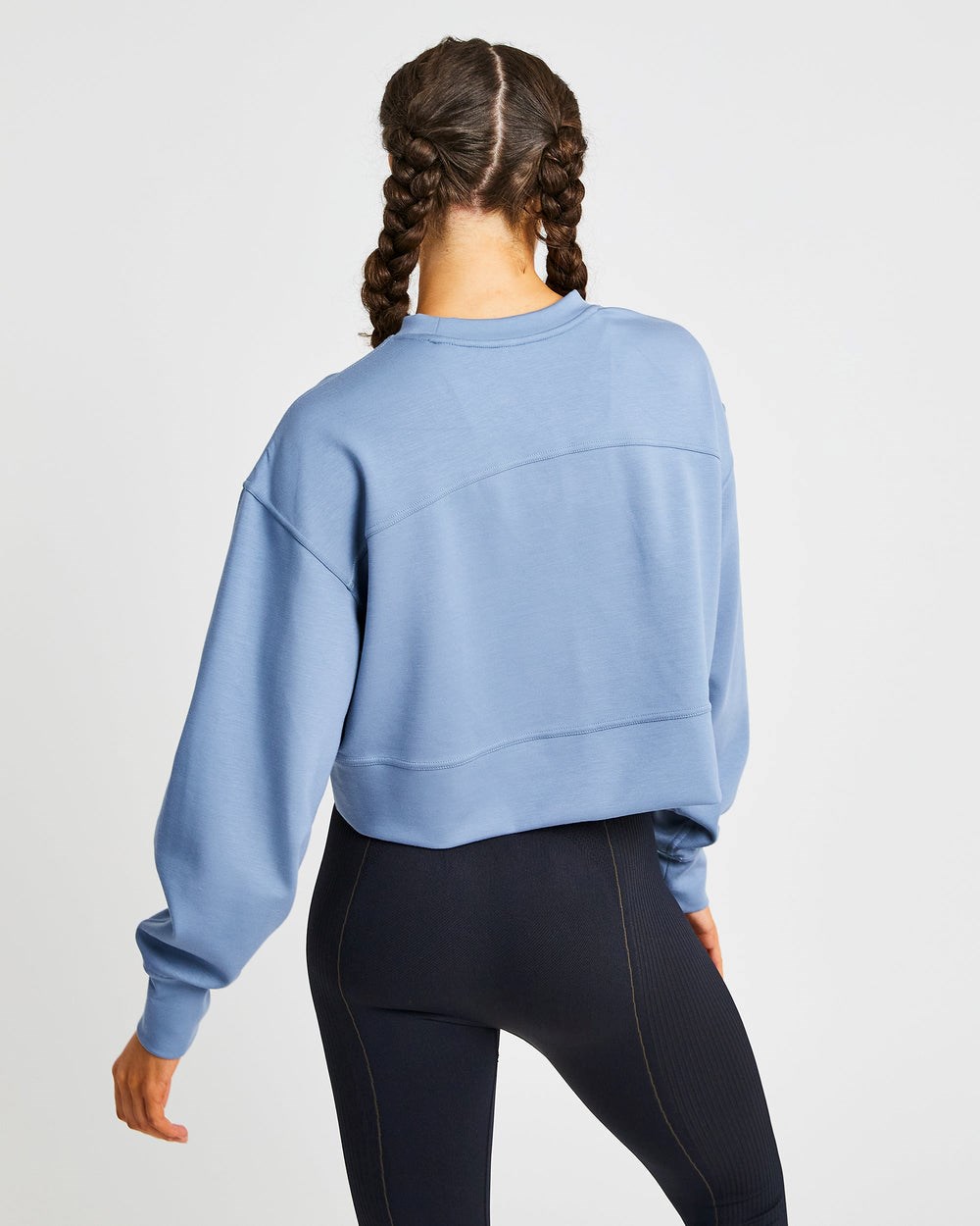 AYBL Oversized Crop Jumper Modre | 32LKYVHQP