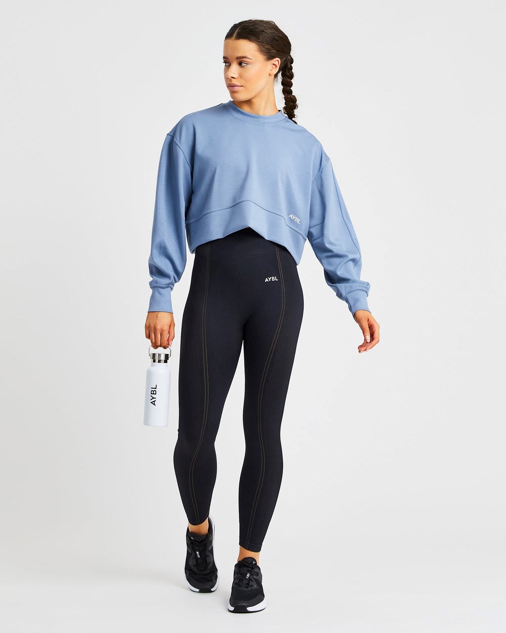 AYBL Oversized Crop Jumper Modre | 32LKYVHQP