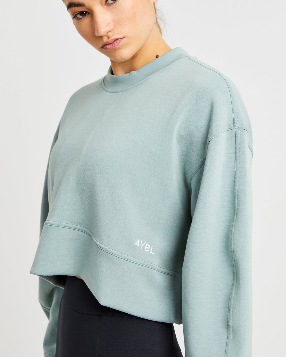 AYBL Oversized Crop Jumper Zelene | 58CUALGEZ