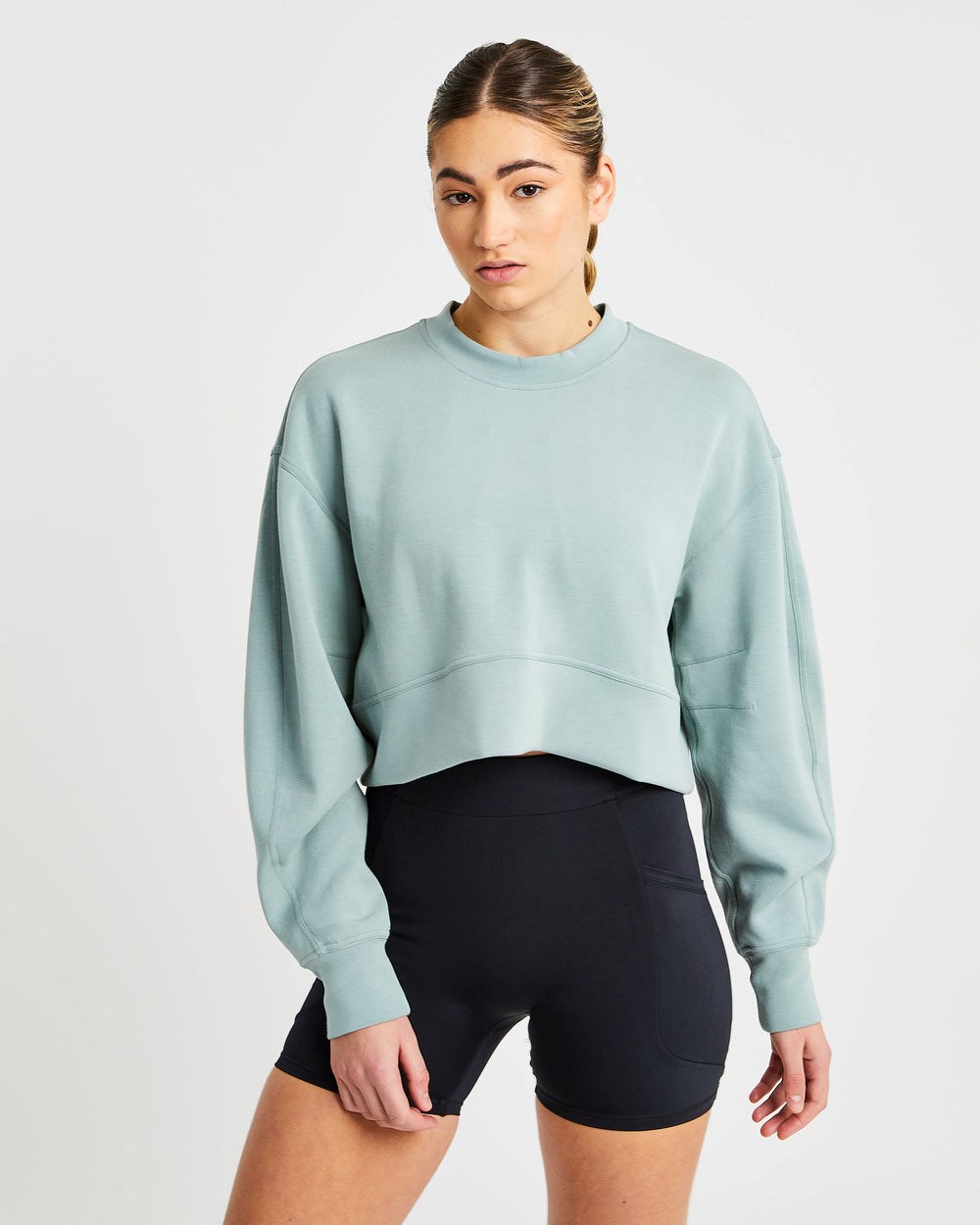 AYBL Oversized Crop Jumper Zelene | 58CUALGEZ