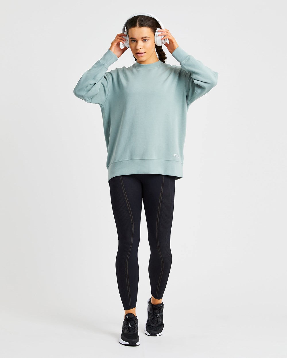 AYBL Oversized Jumper Zelene | 76LXYRQWC