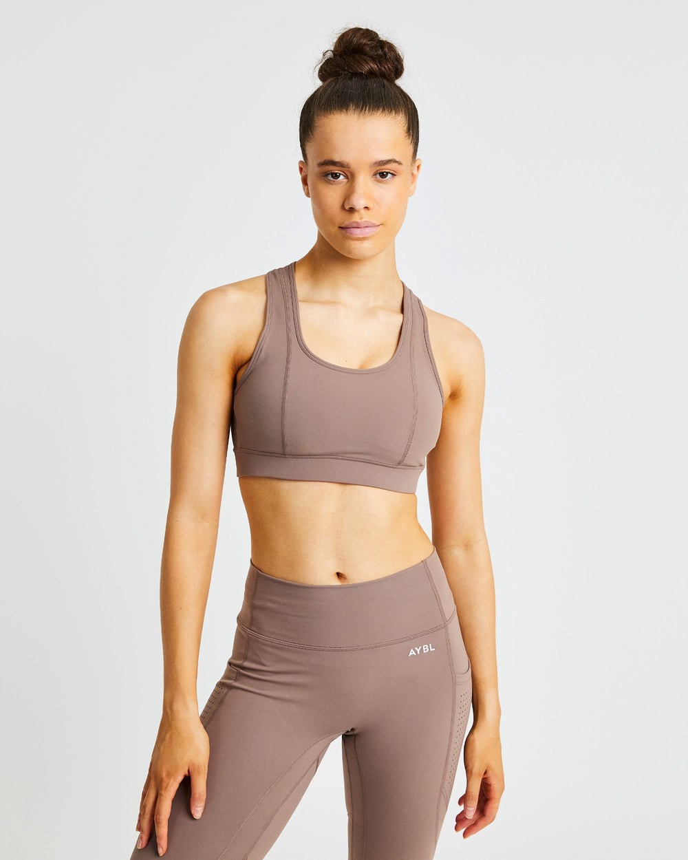 AYBL Pace Sports Bra Hnede | 78YUCQNIJ