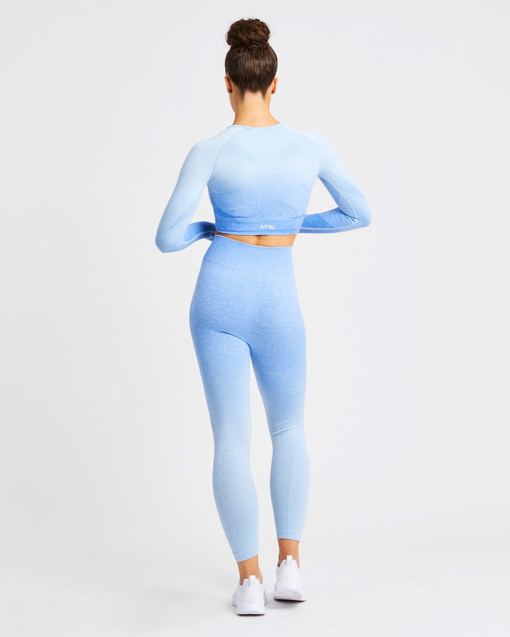 Tricko AYBL Slovensko - Pulse Ombré Seamless Long Sleeve Crop Top Damske  Modre