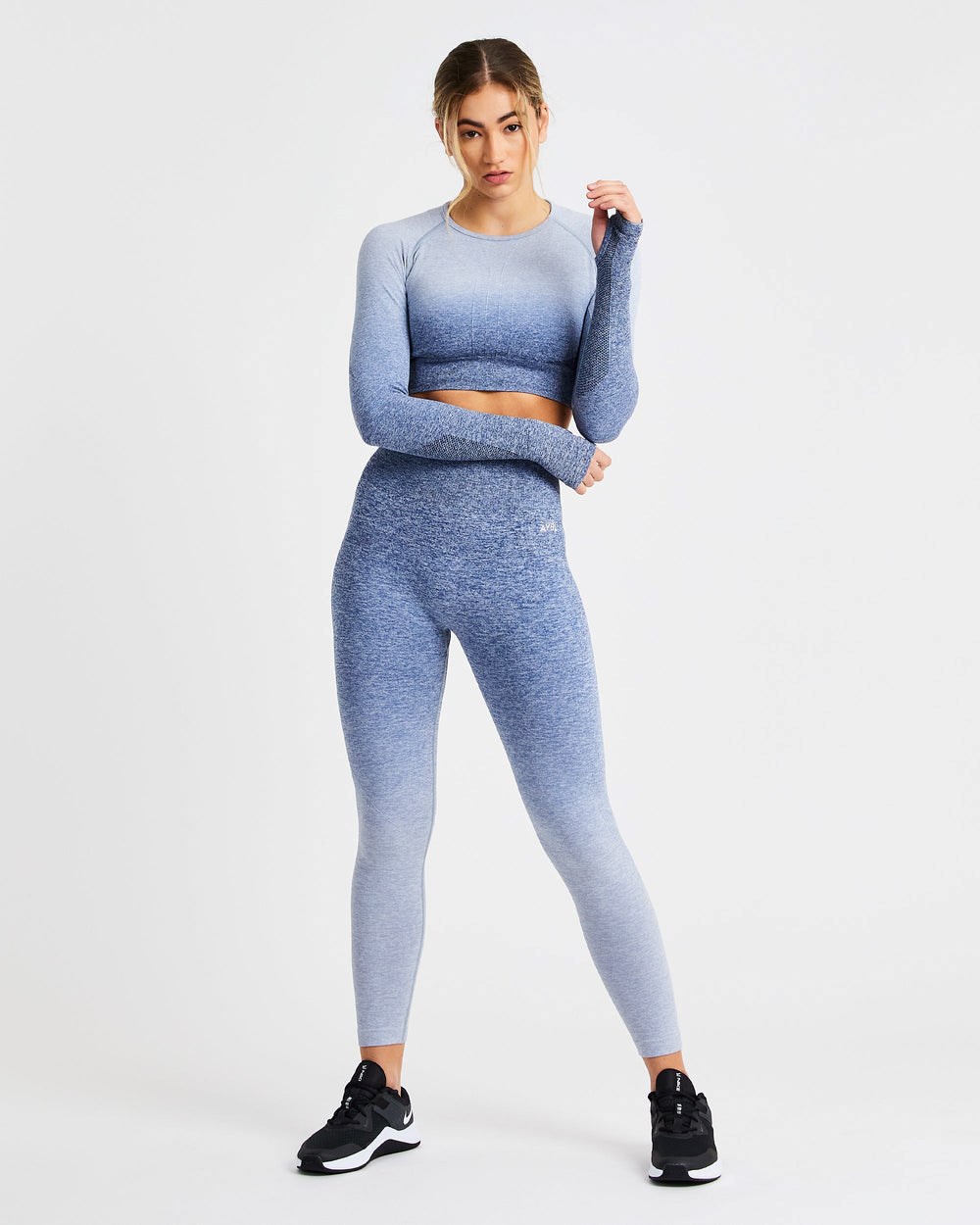 AYBL Pulse Ombré Seamless Leggings Námornícka Modrá | 21IABJFLW