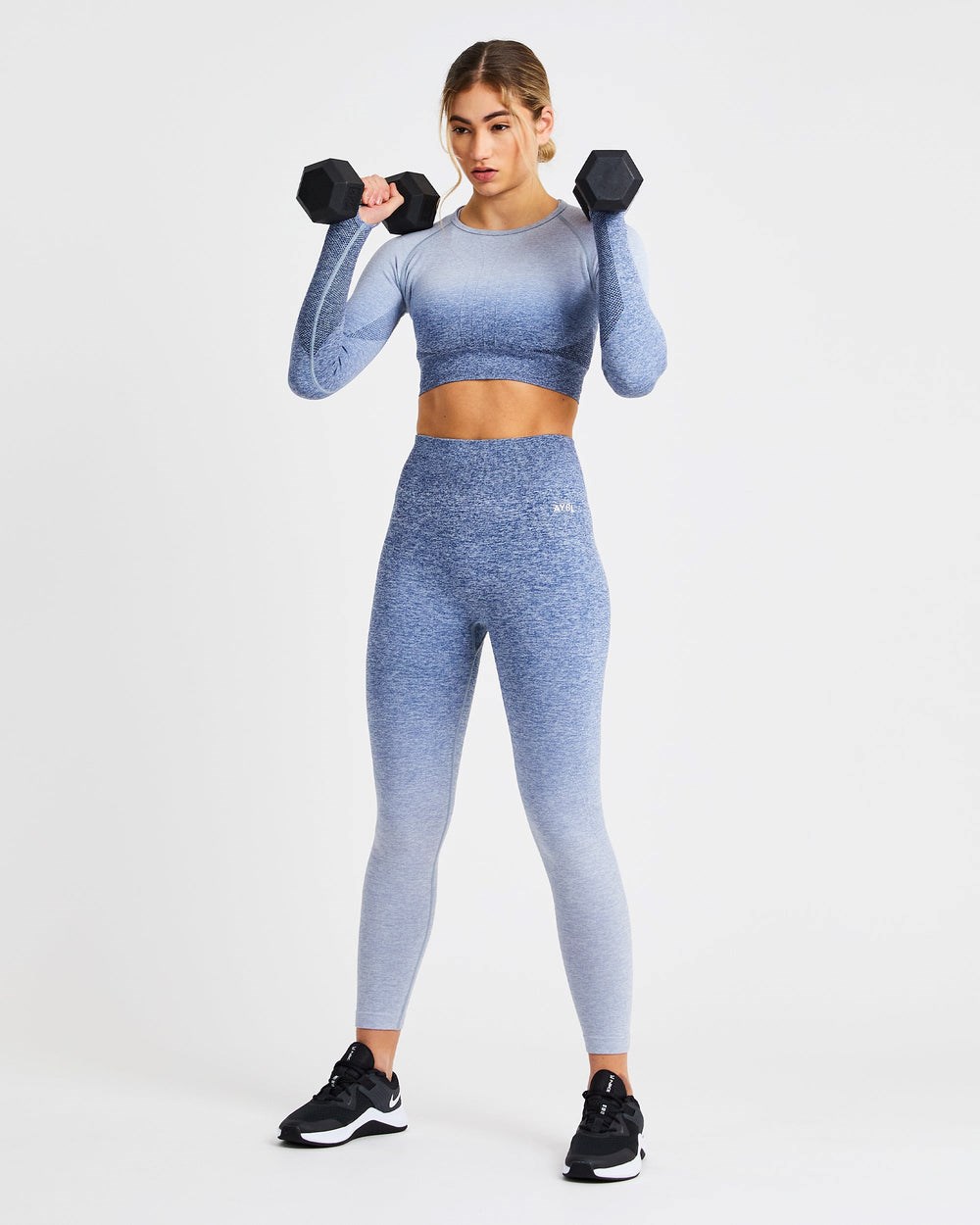 AYBL Pulse Ombré Seamless Leggings Námornícka Modrá | 21IABJFLW